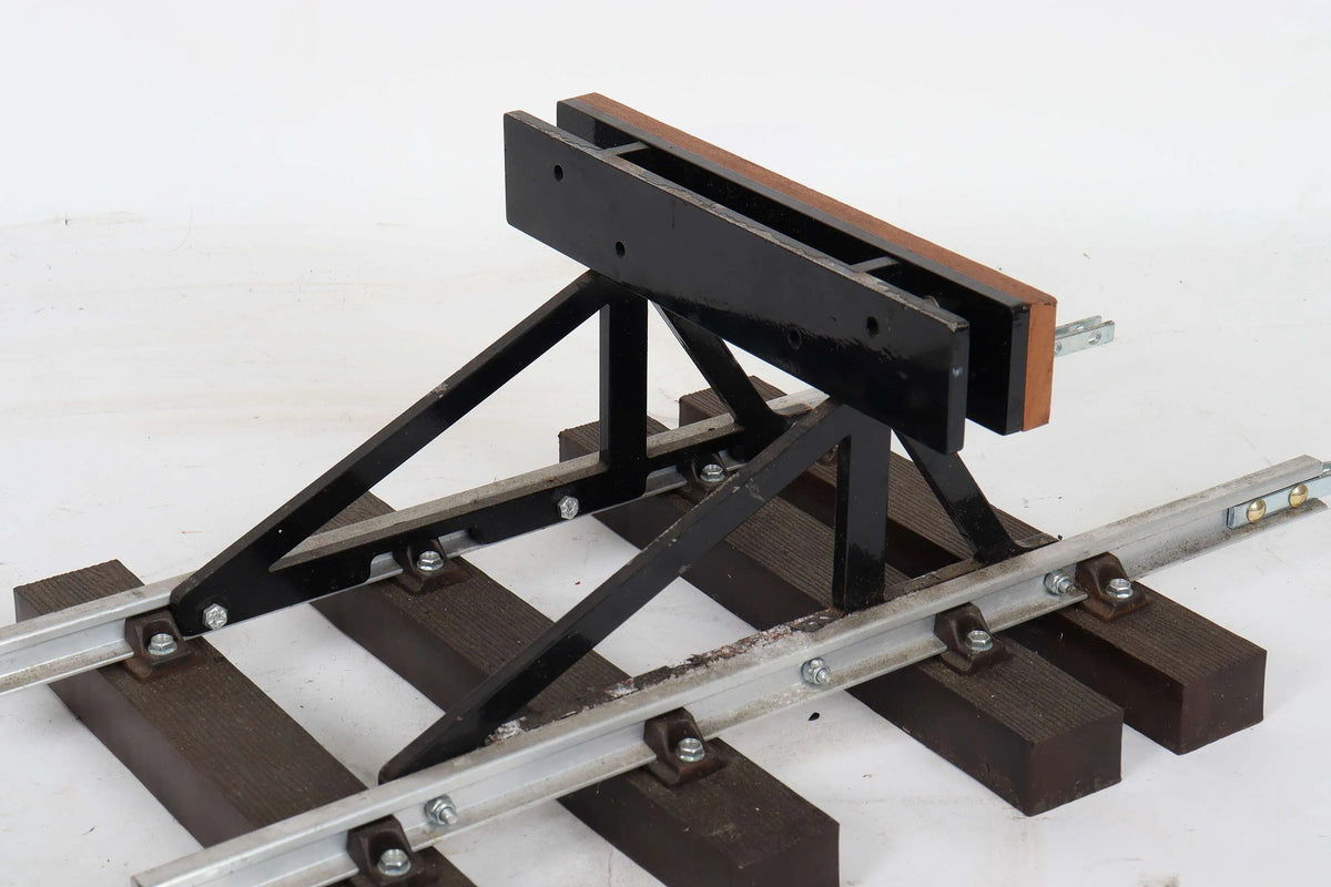 Three 5 inch gauge buffer stops