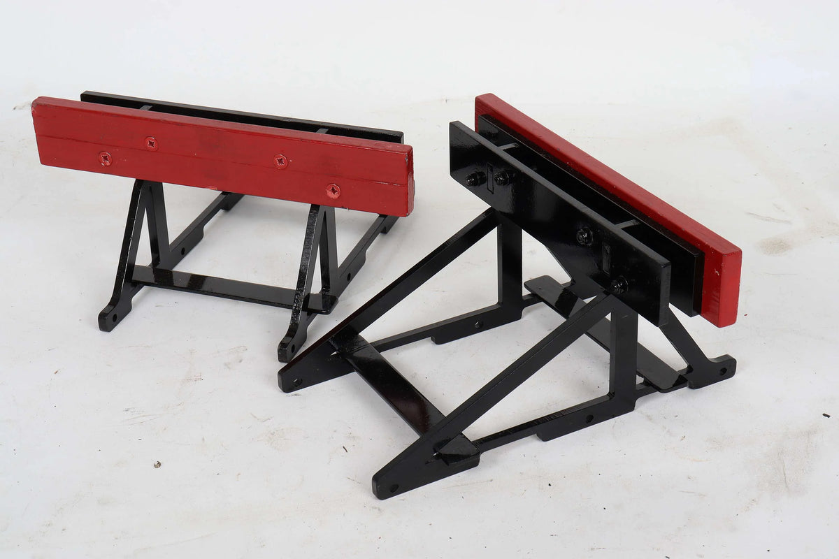 Three 5 inch gauge buffer stops