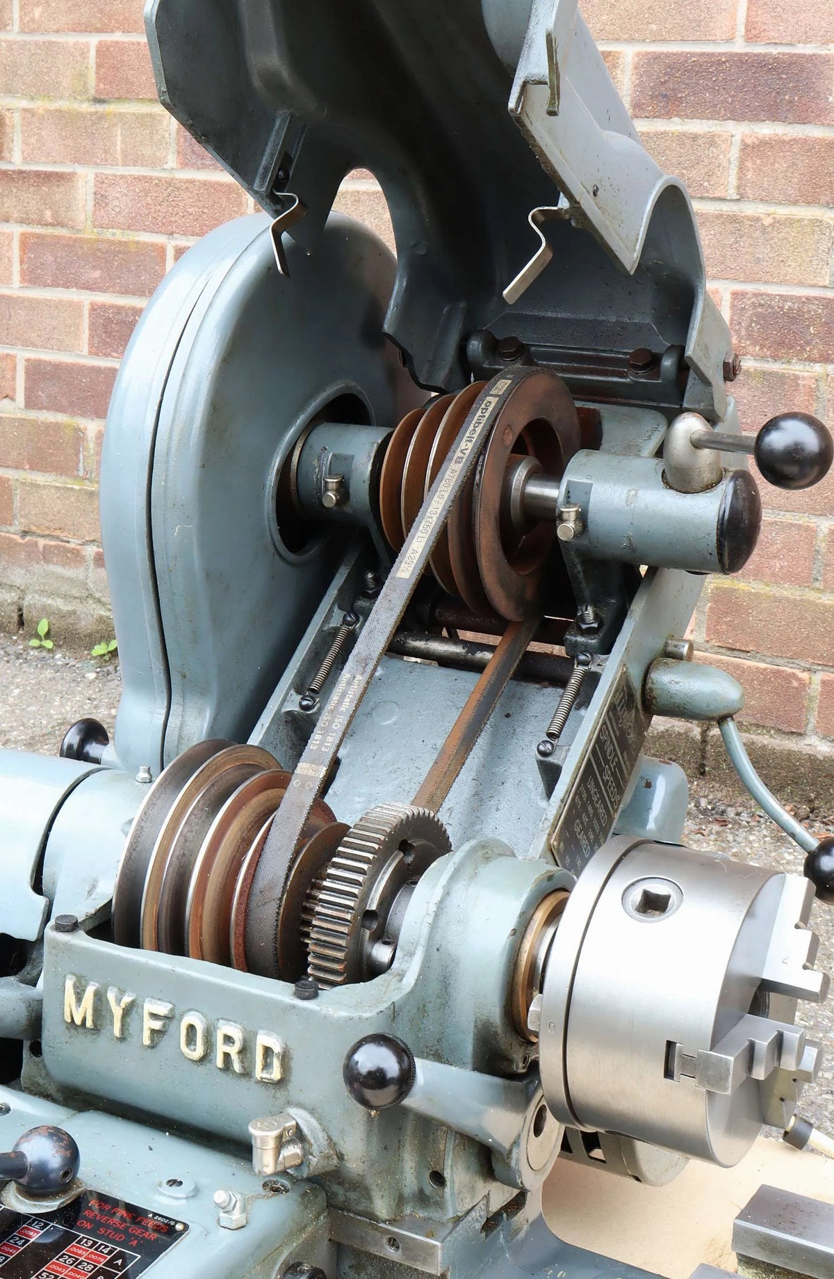 Myford Super 7B lathe with cabinet stand