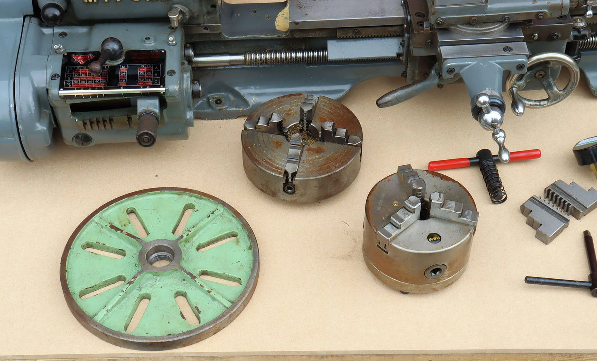 Myford Super 7B lathe with cabinet stand