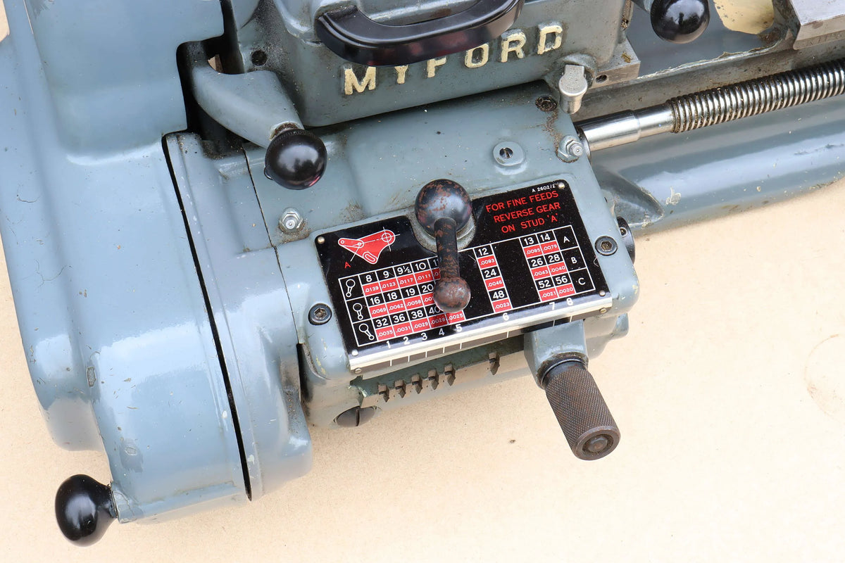 Myford Super 7B lathe with cabinet stand