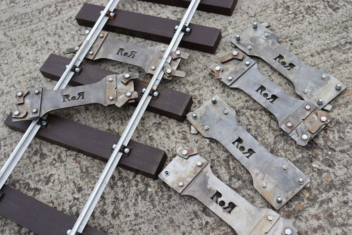 Eight 7 1/4 inch gauge track panels