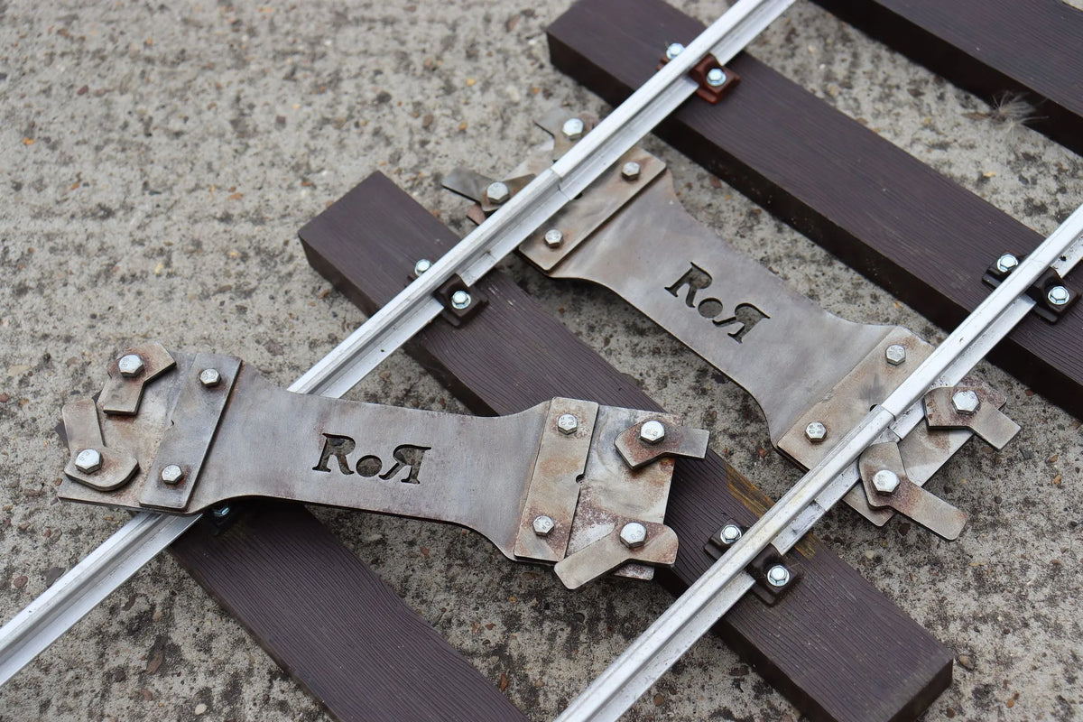Eight 7 1/4 inch gauge track panels