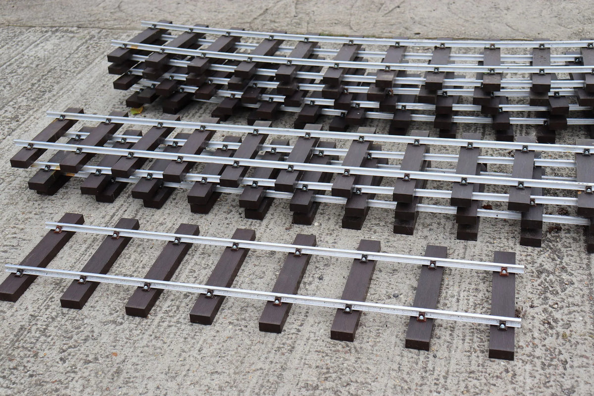 Eight 7 1/4 inch gauge track panels