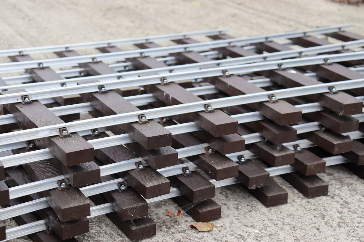 Eight 7 1/4 inch gauge track panels