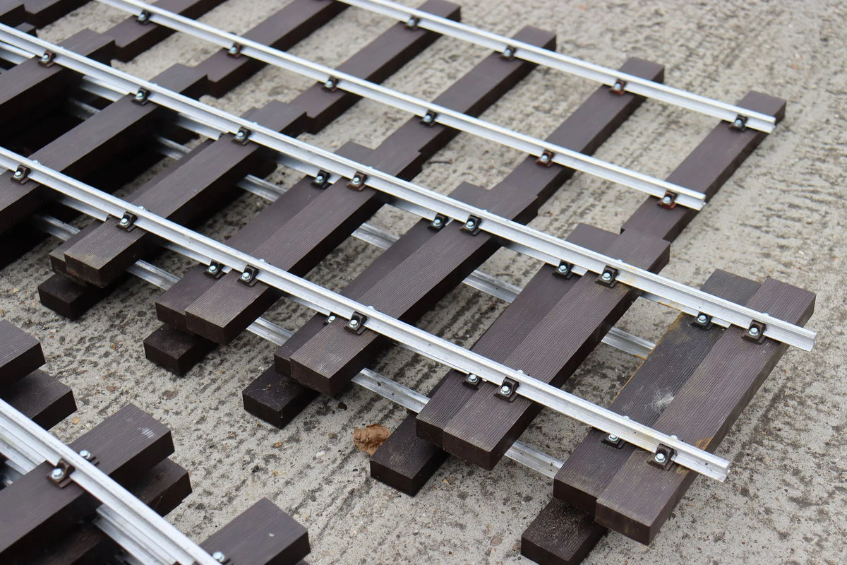Eight 7 1/4 inch gauge track panels