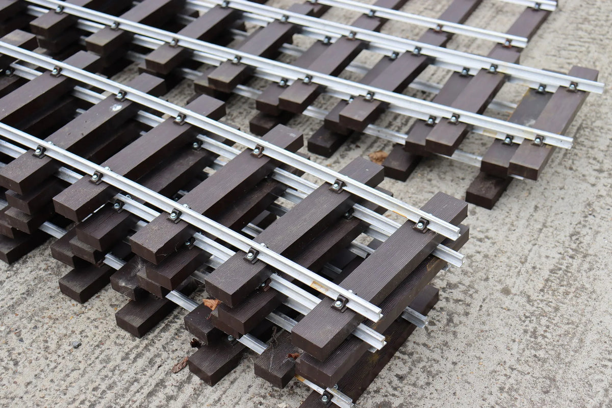 Eight 7 1/4 inch gauge track panels
