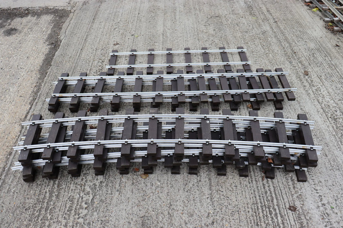 Eight 7 1/4 inch gauge track panels