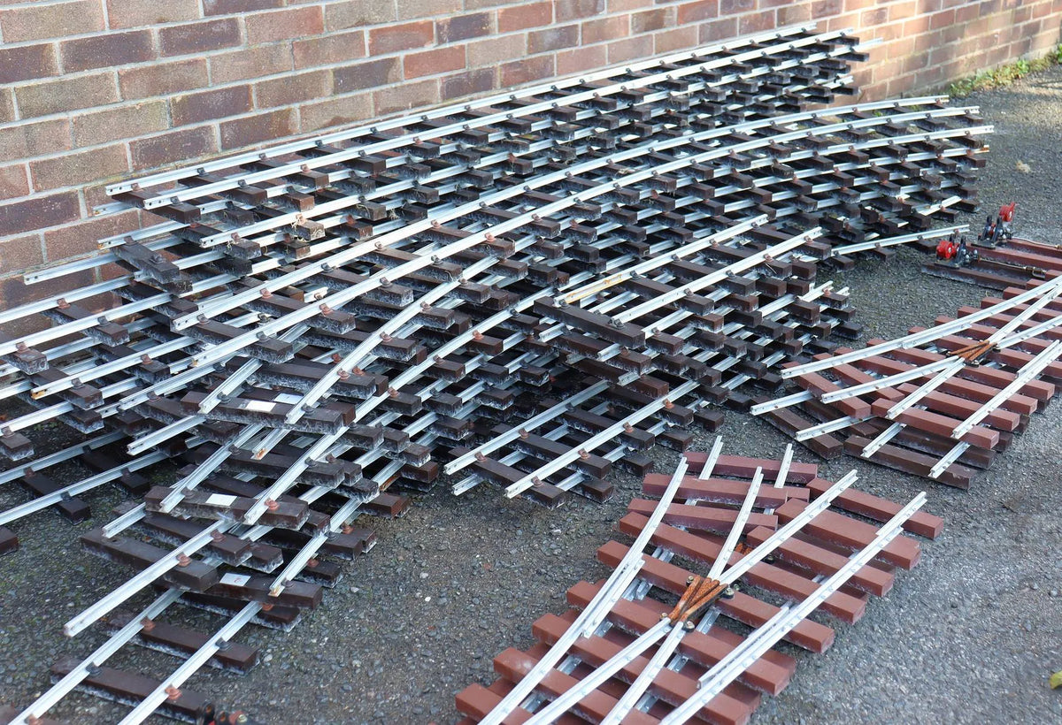 Quantity of 5 inch gauge track with four turnouts
