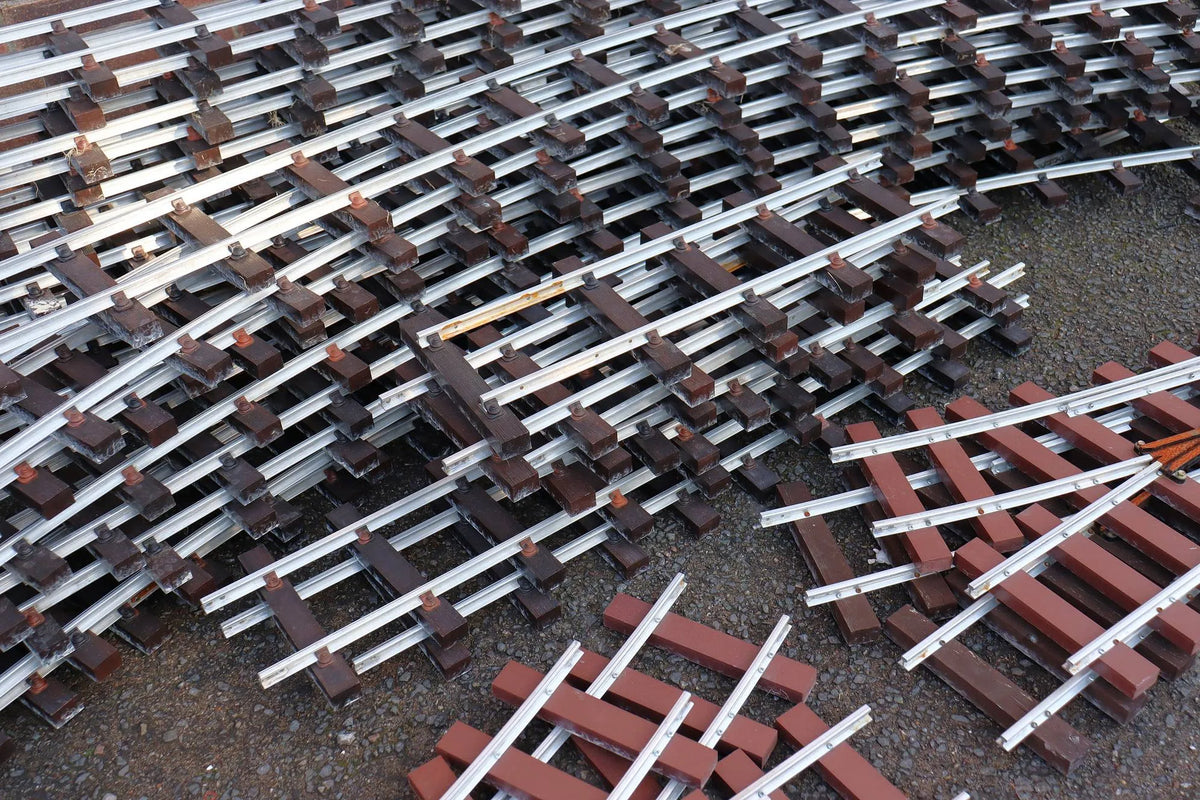 Quantity of 5 inch gauge track with four turnouts