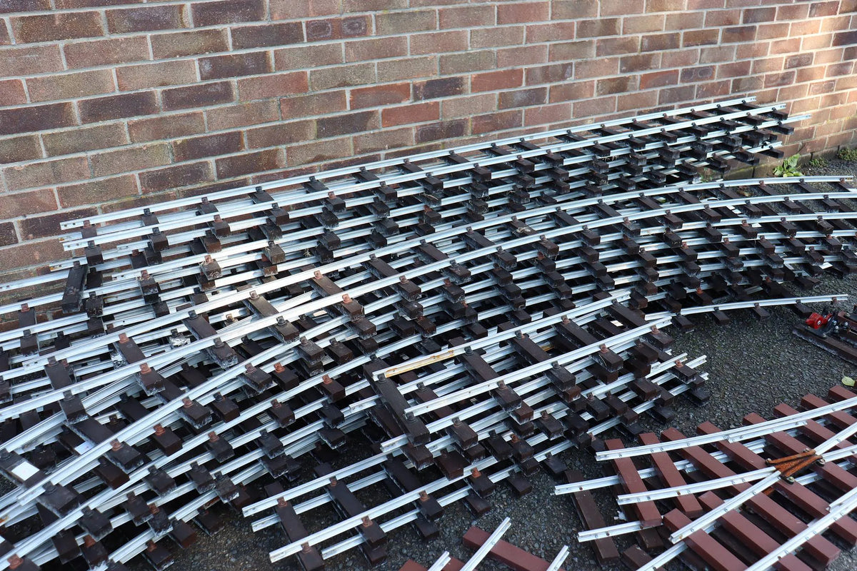 Quantity of 5 inch gauge track with four turnouts