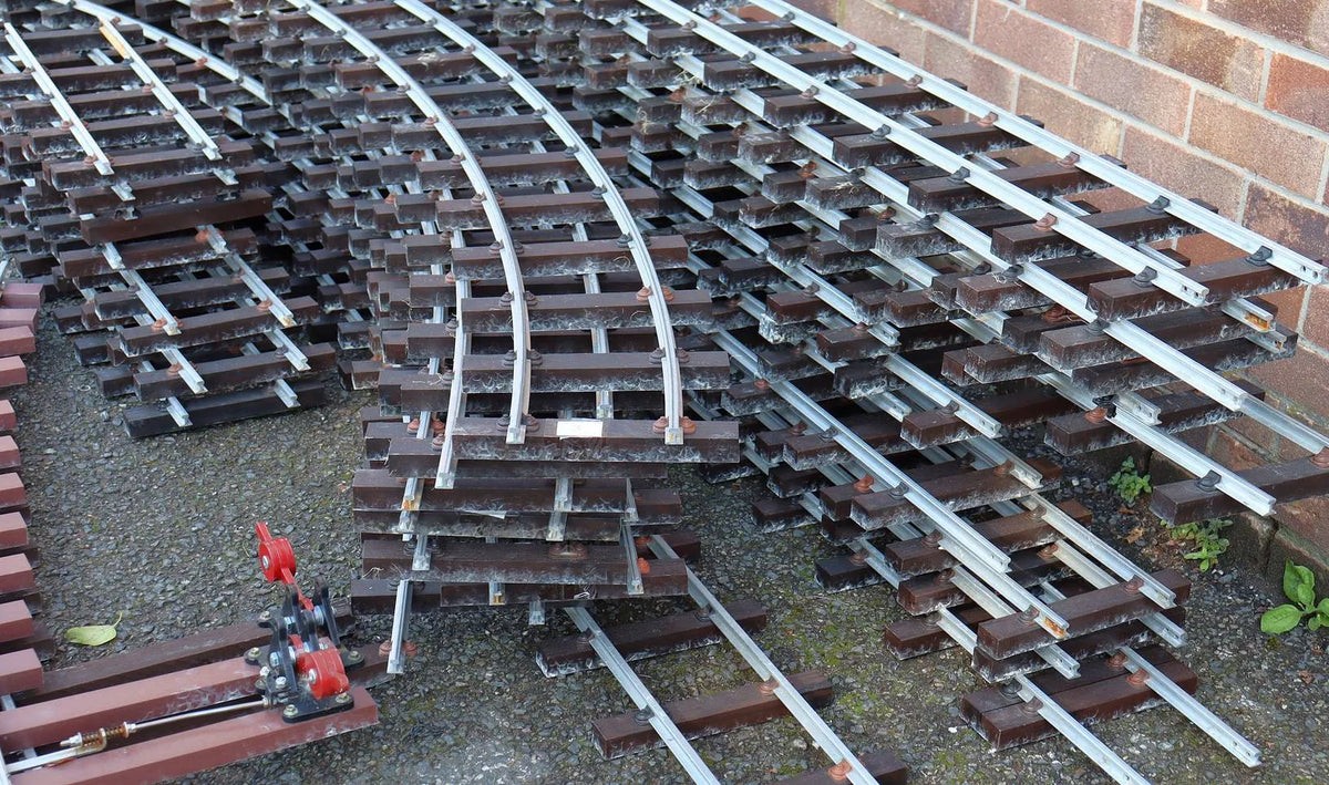 Quantity of 5 inch gauge track with four turnouts