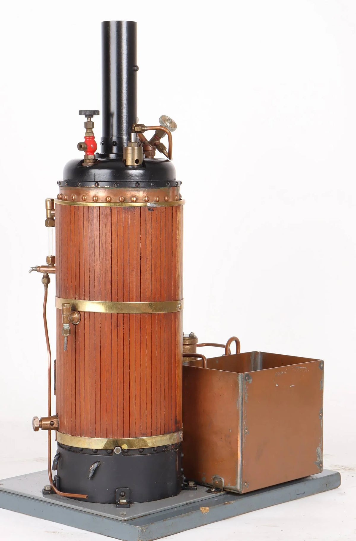 Coal-fired vertical boiler with steam pump