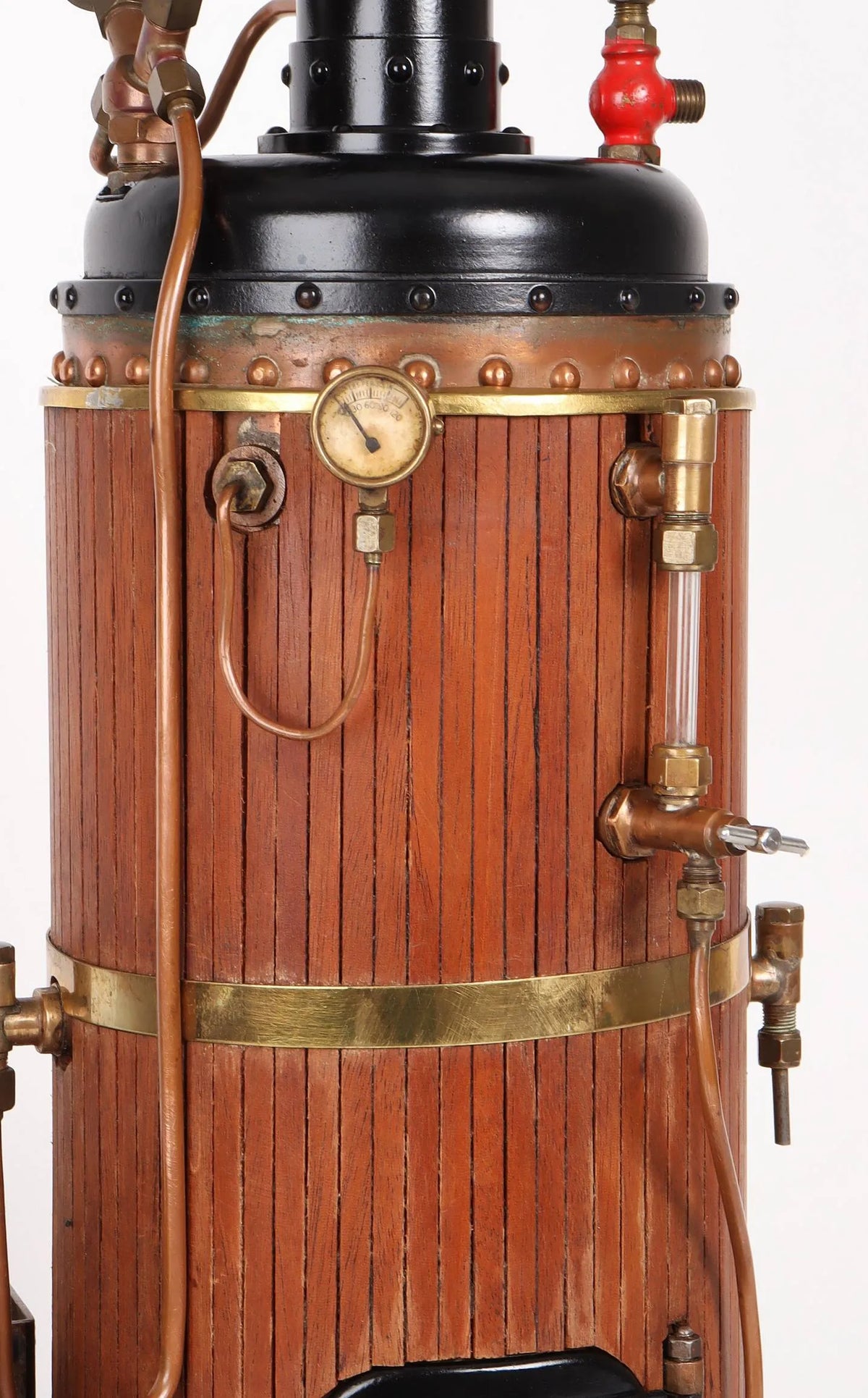 Coal-fired vertical boiler with steam pump