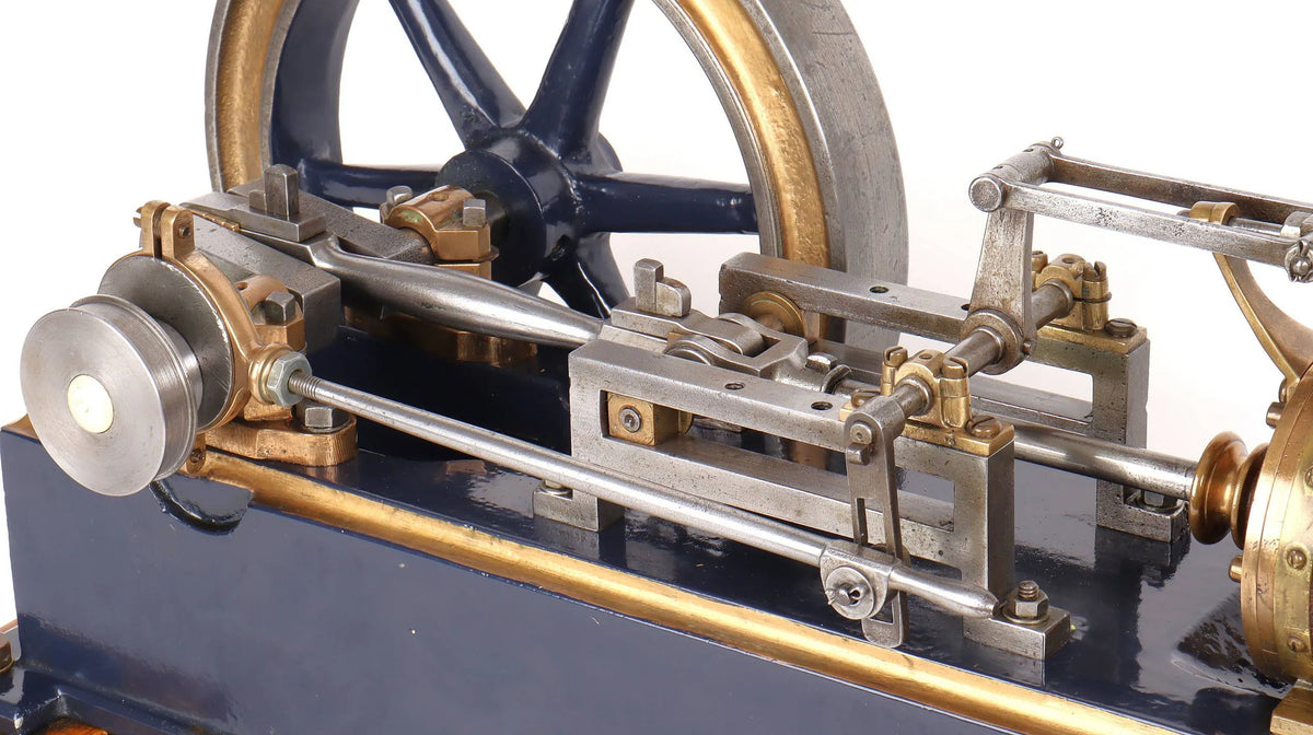 Large vintage horizontal mill engine