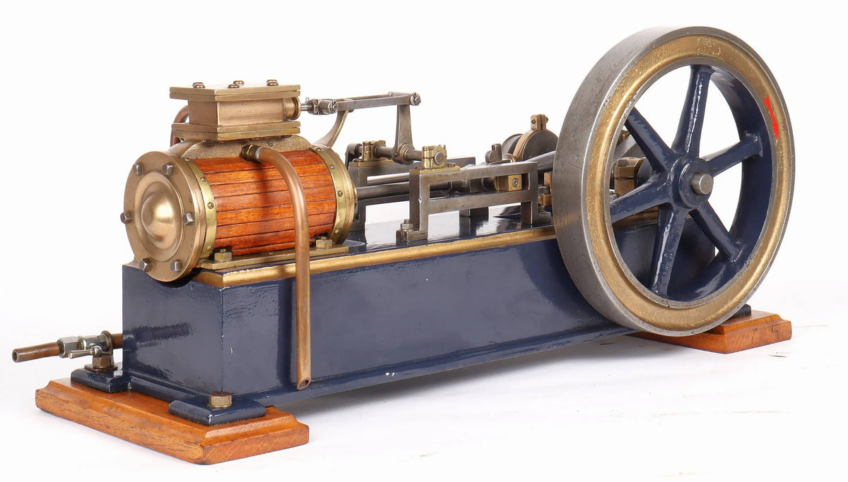 Large vintage horizontal mill engine
