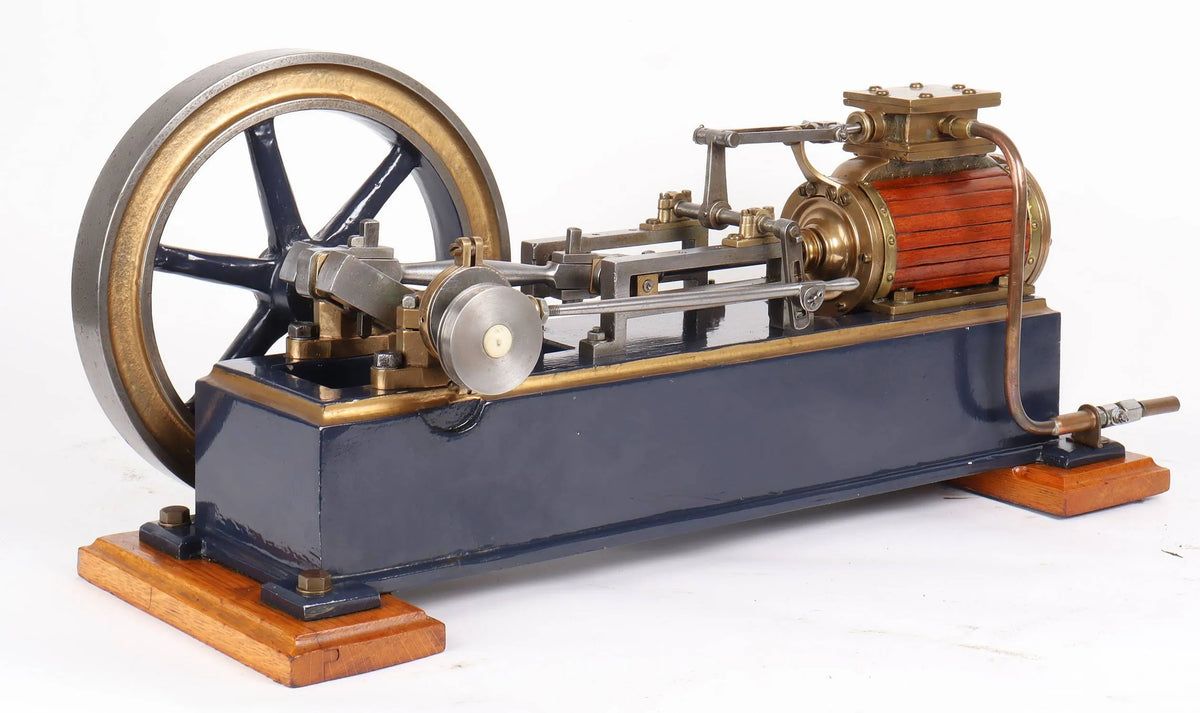 Large vintage horizontal mill engine