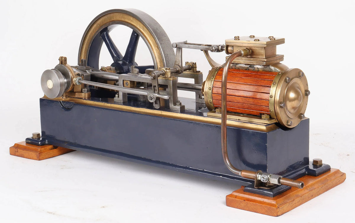 Large vintage horizontal mill engine