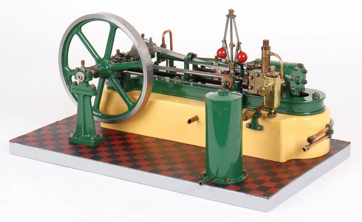 Horizontal mill engine with governor