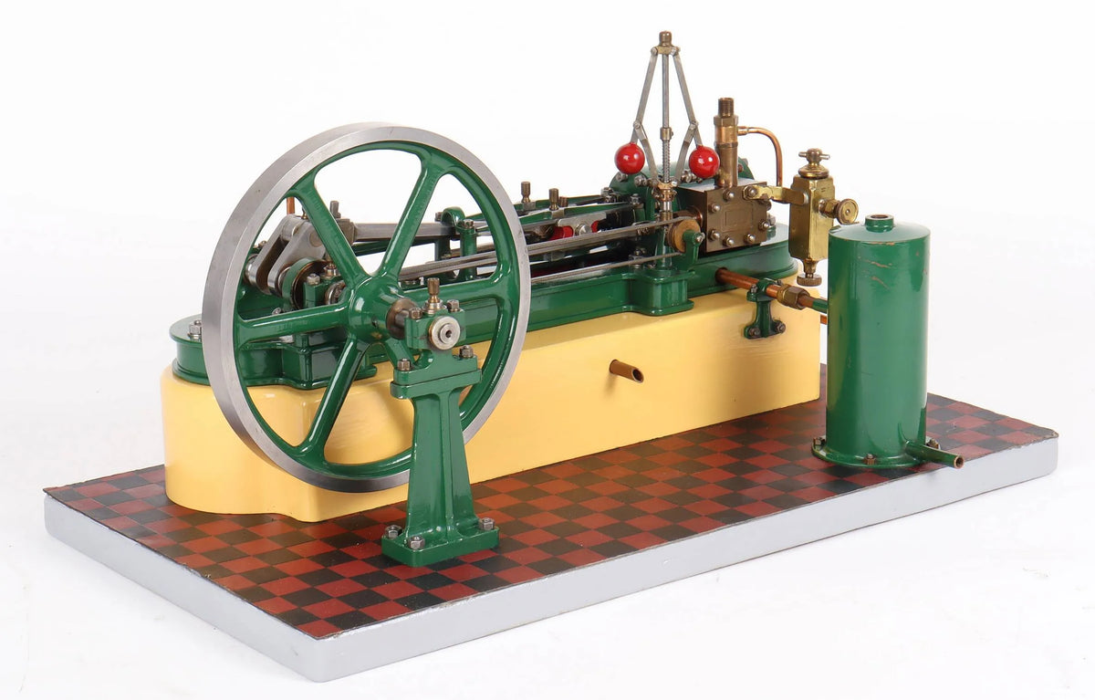 Horizontal mill engine with governor