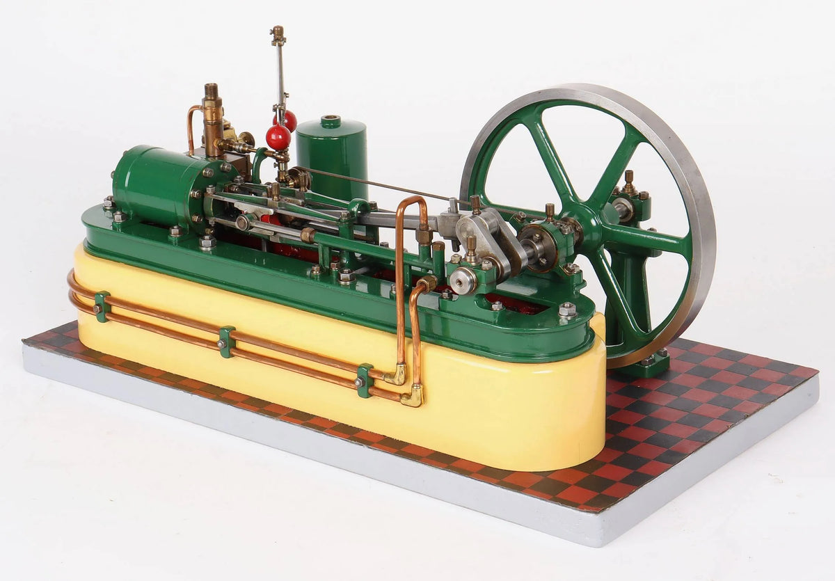 Horizontal mill engine with governor
