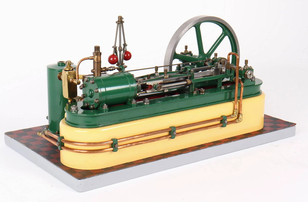 Horizontal mill engine with governor