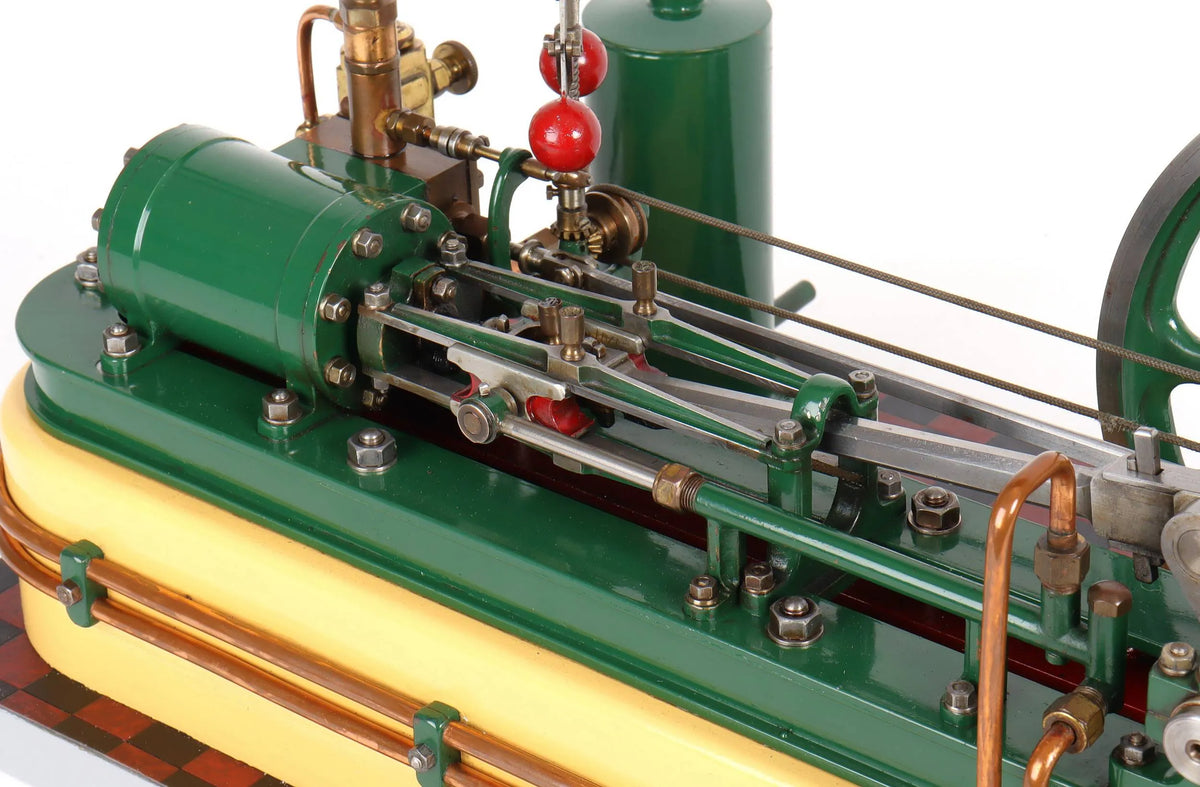 Horizontal mill engine with governor