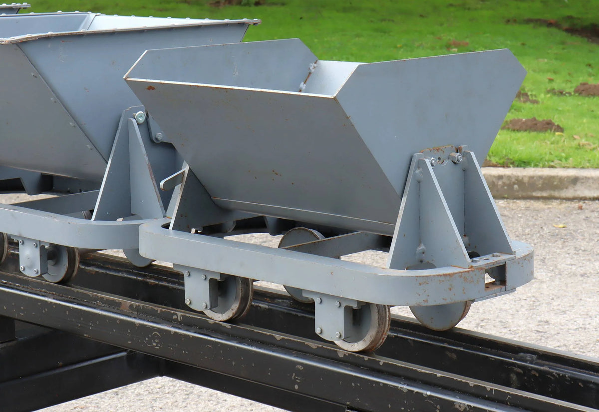 Rake of three 5 inch gauge tipper wagons