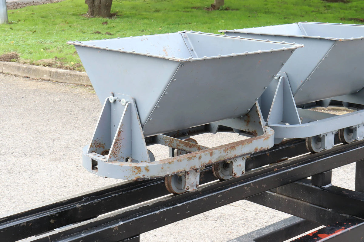 Rake of three 5 inch gauge tipper wagons