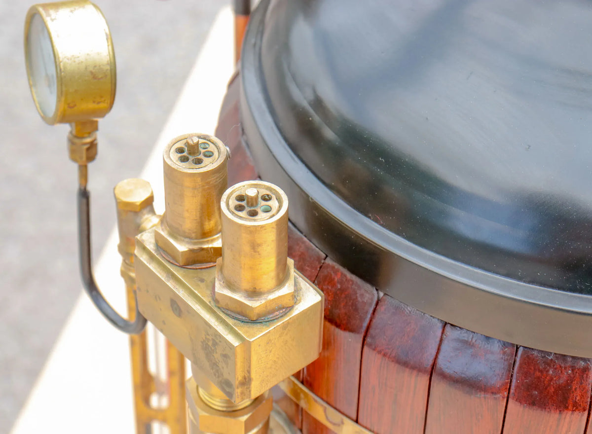 Vertical boiler with water tank