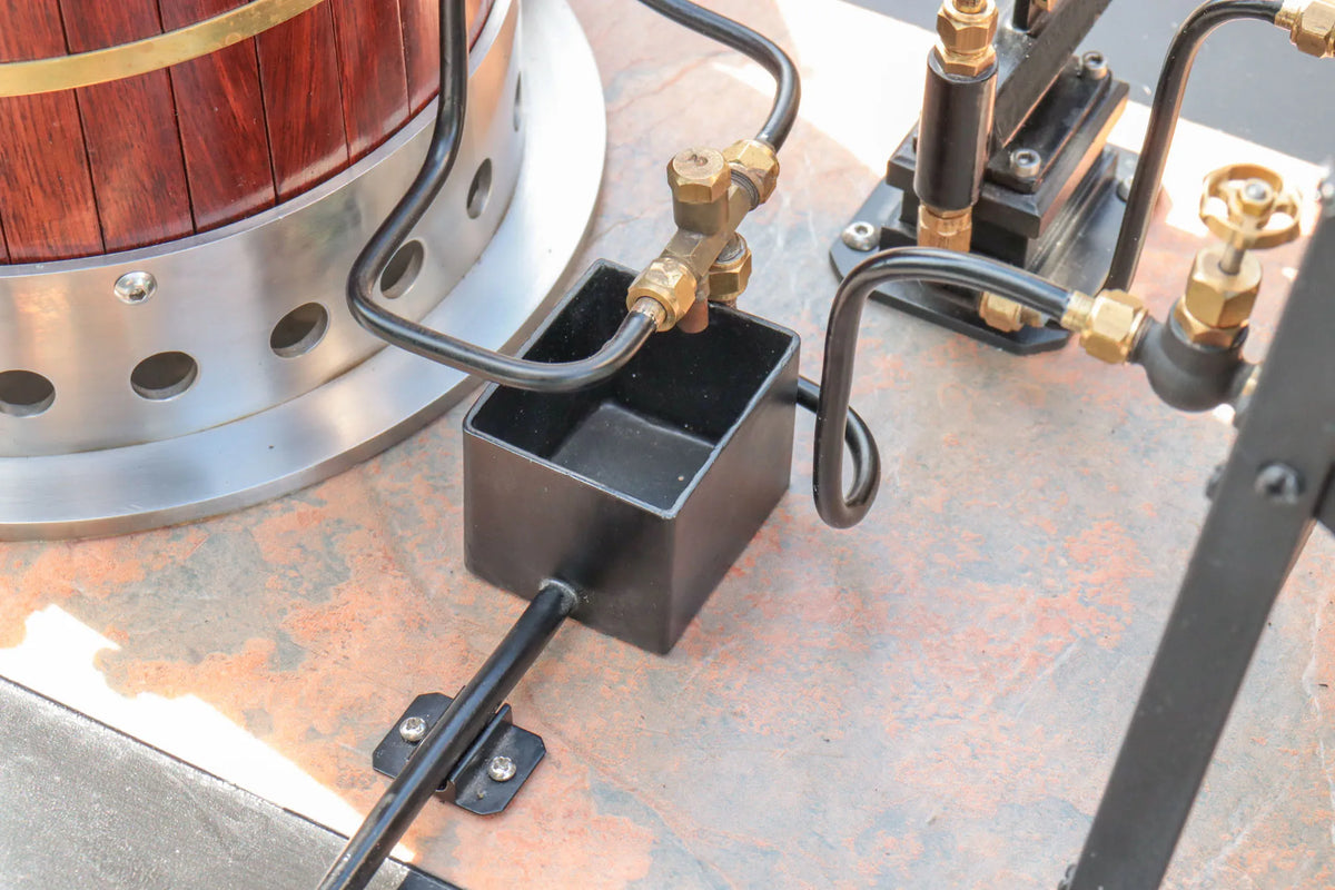 Vertical boiler with water tank