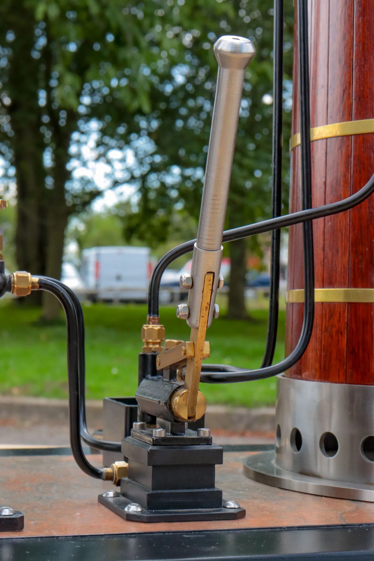 Vertical boiler with water tank