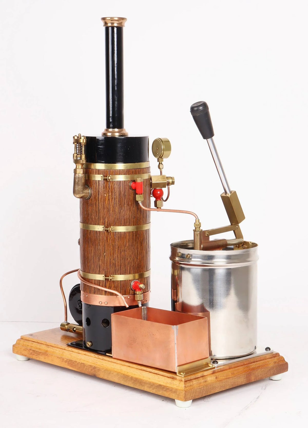Vertical boiler with water tank