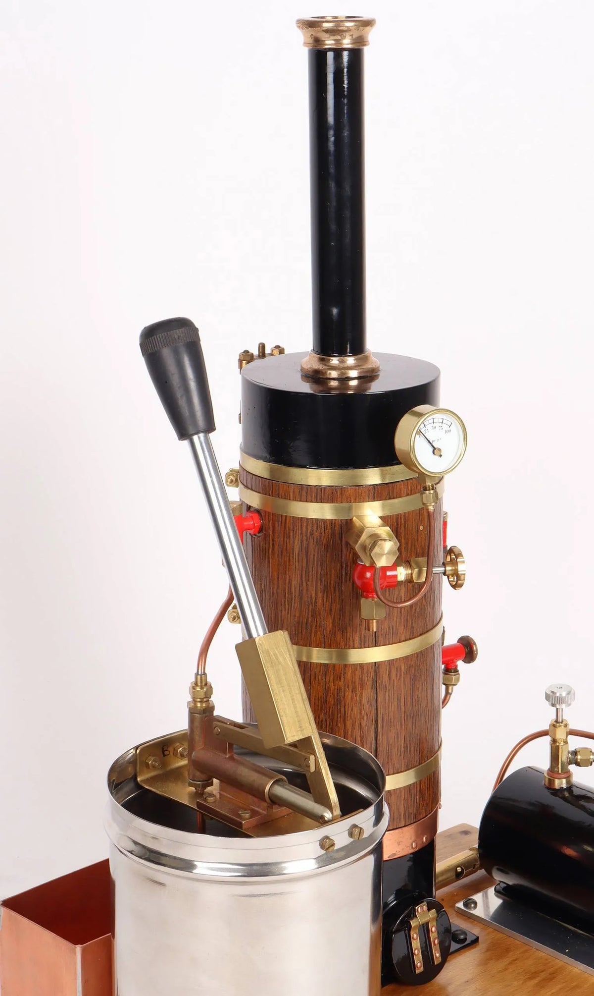 Vertical boiler with water tank