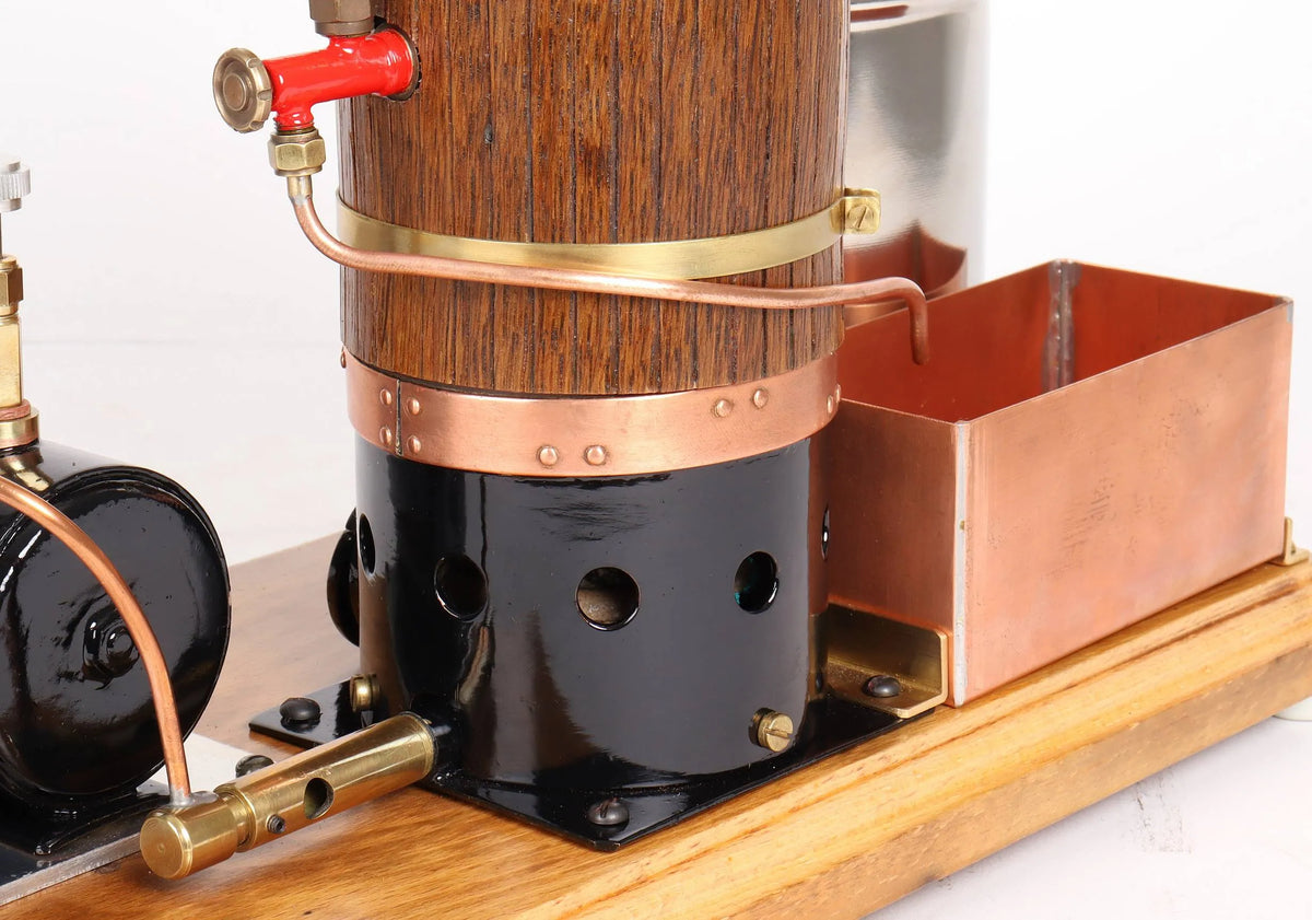Vertical boiler with water tank