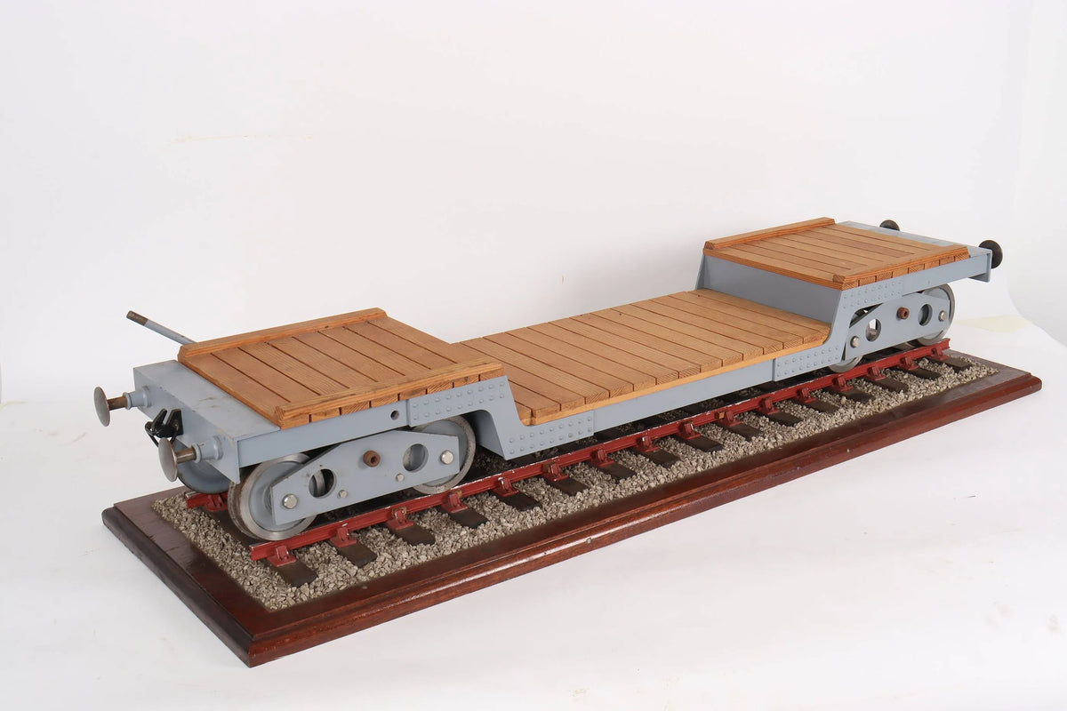 5 inch gauge braked well wagon driving truck