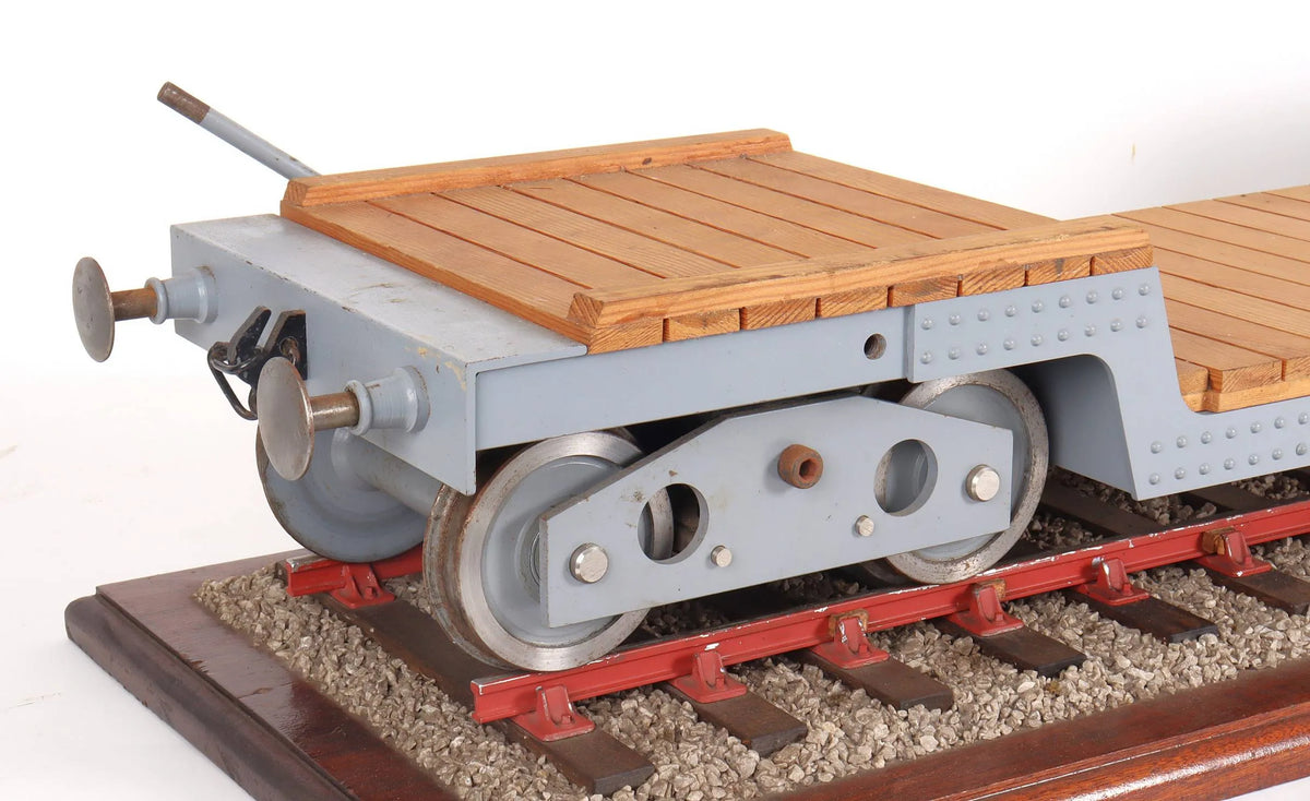 5 inch gauge braked well wagon driving truck
