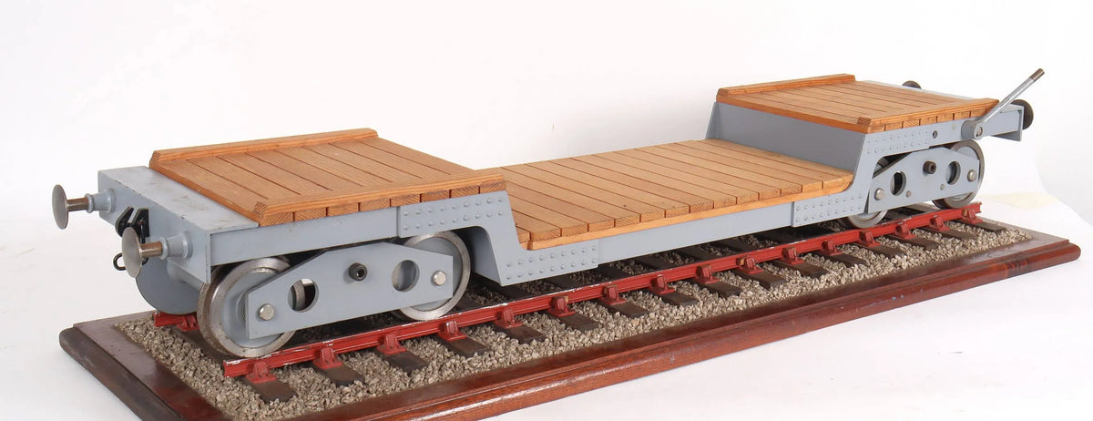 5 inch gauge braked well wagon driving truck