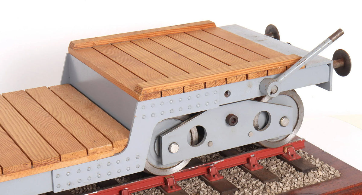 5 inch gauge braked well wagon driving truck