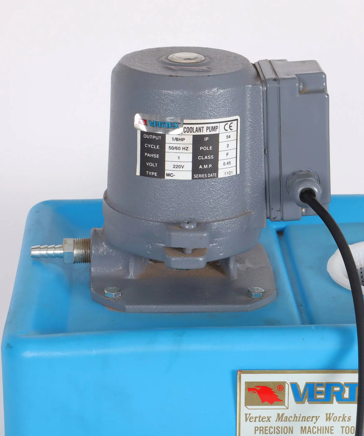 Vertex coolant pump & tank