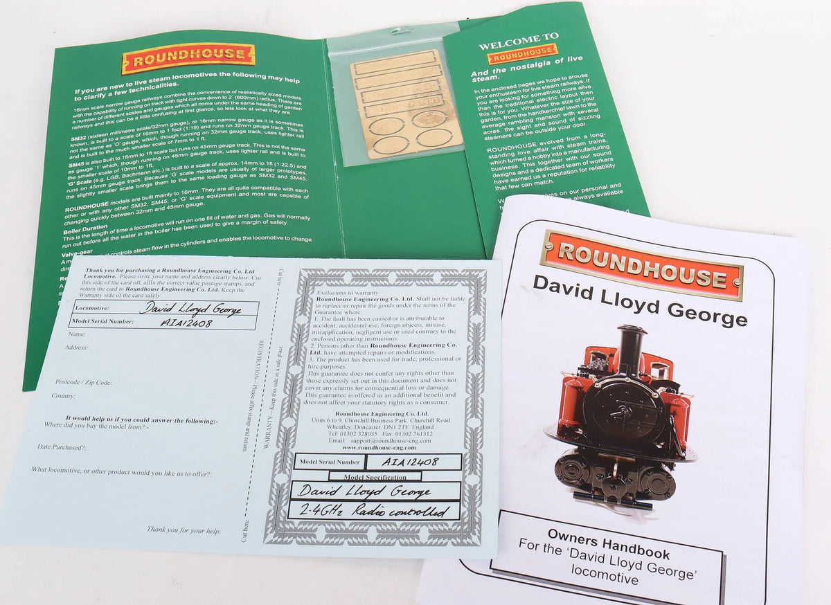 Gauge 1 Roundhouse Double Fairlie "David Lloyd George" 0-4-0+0-4-0T
