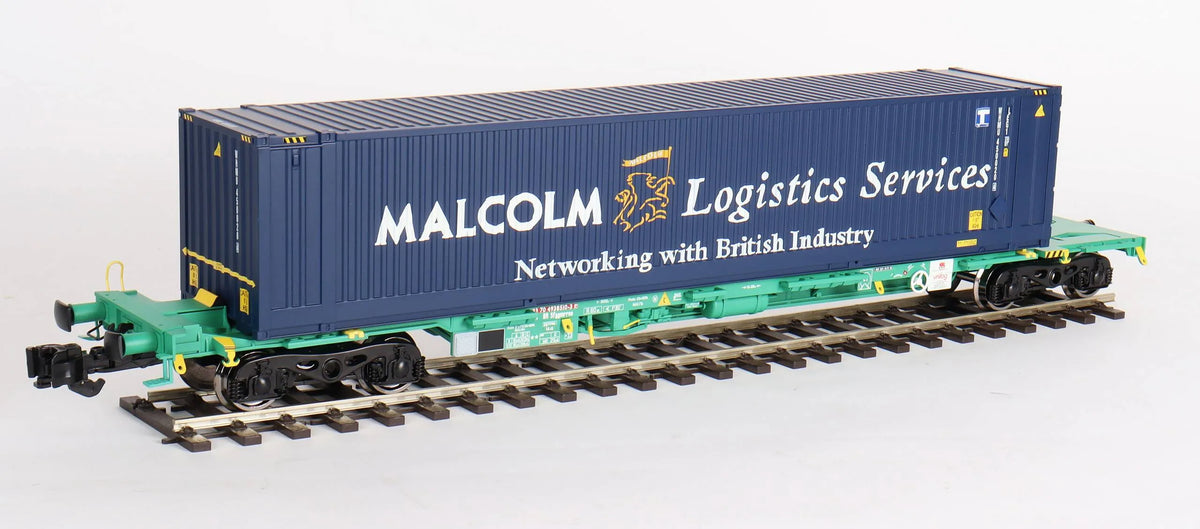 Pair of Gauge 1 Aristocraft container wagons and flat car