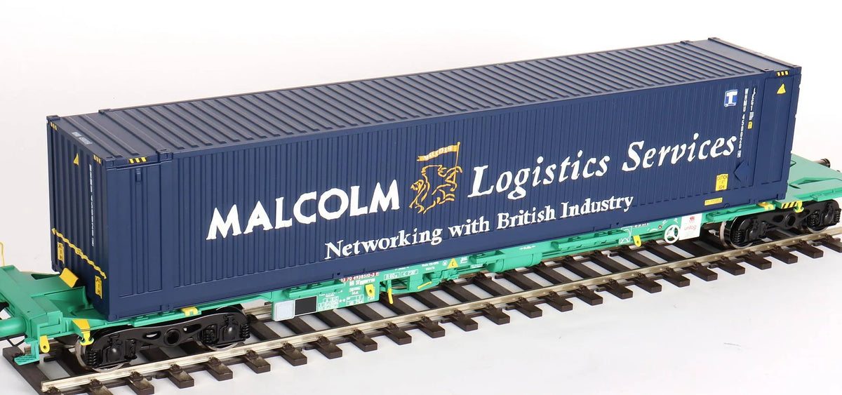 Pair of Gauge 1 Aristocraft container wagons and flat car