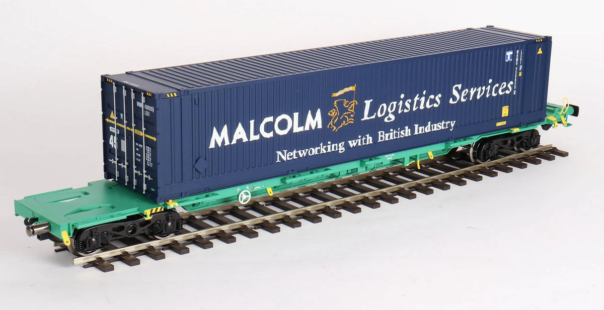 Pair of Gauge 1 Aristocraft container wagons and flat car