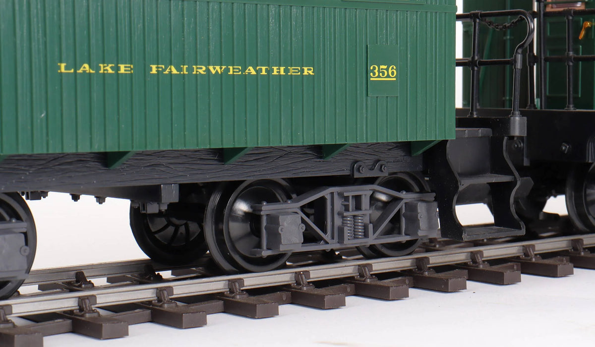 Rake of three gauge 1 WP&YR coaches