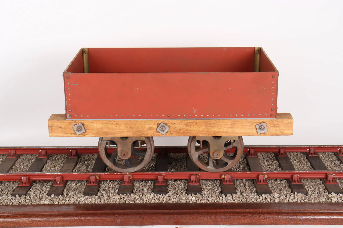 Four 5 inch narrow gauge wagons