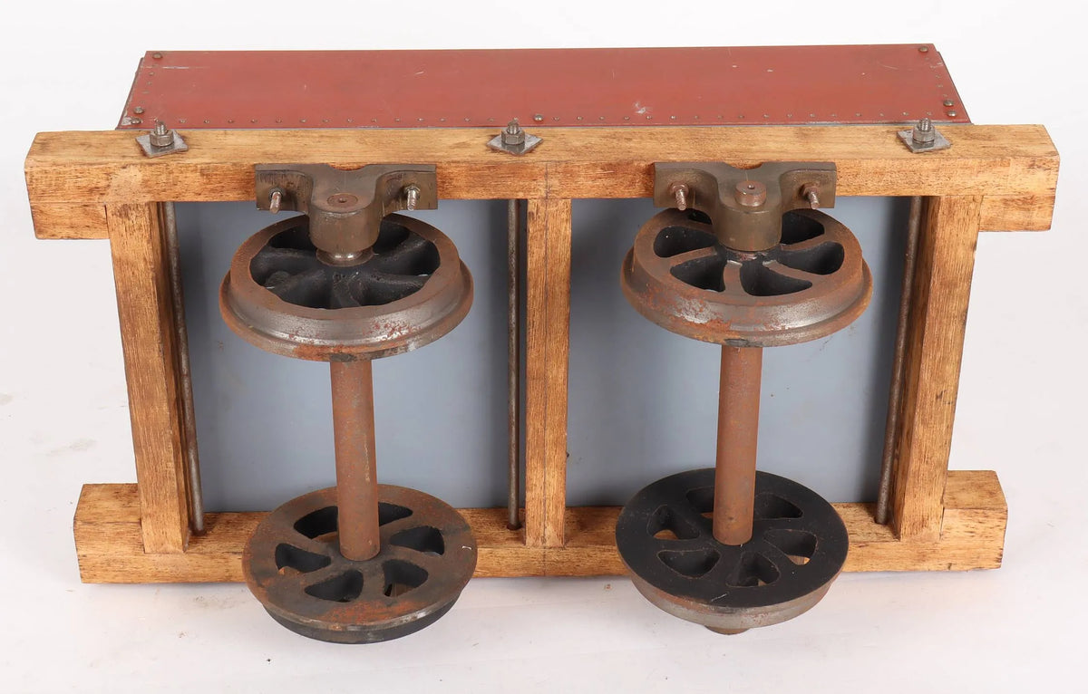 Four 5 inch narrow gauge wagons