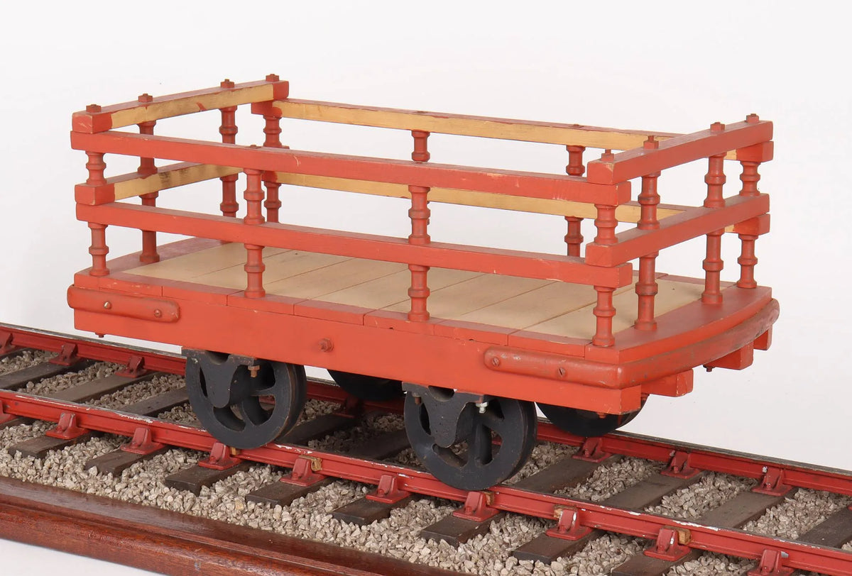 Four 5 inch narrow gauge wagons