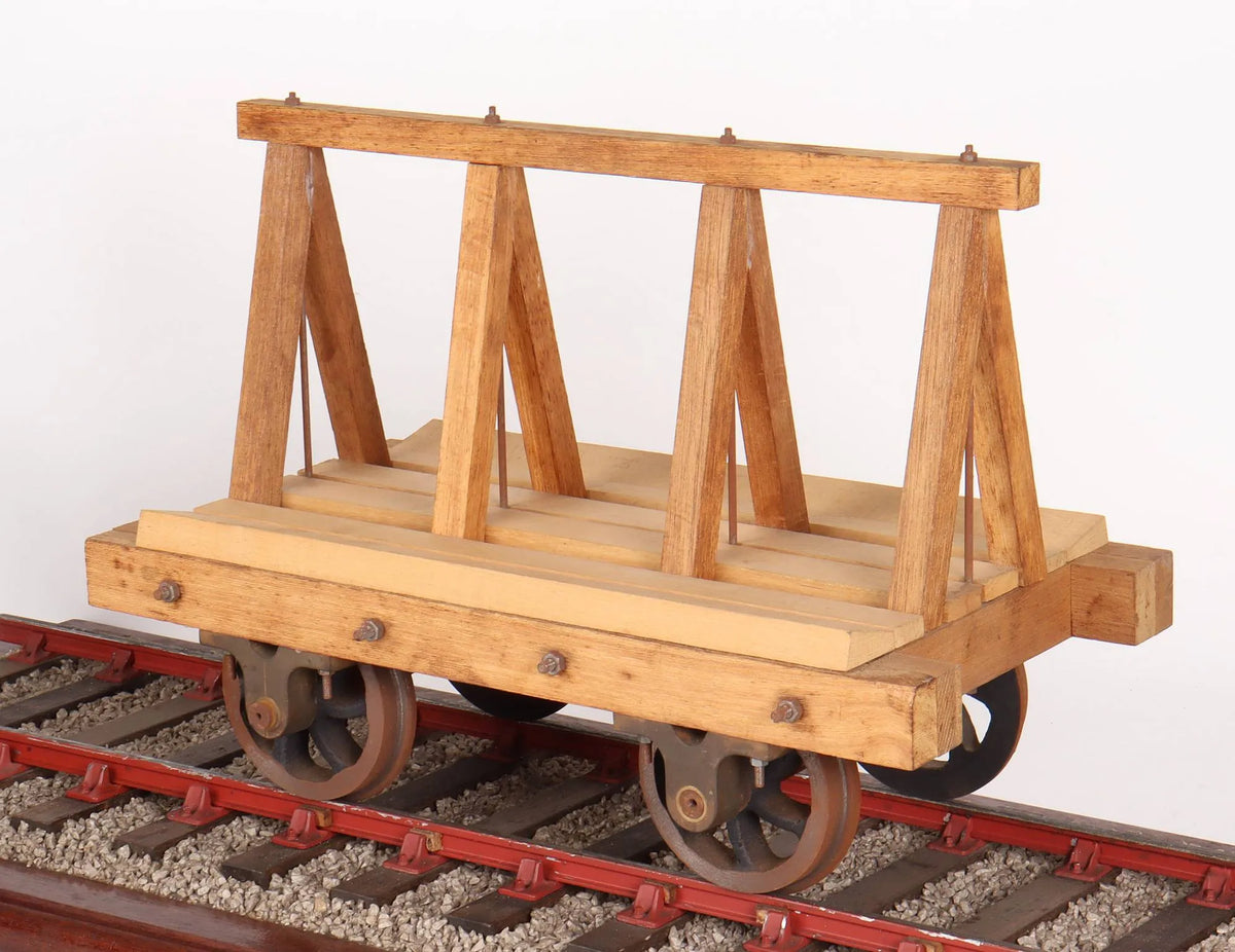 Four 5 inch narrow gauge wagons