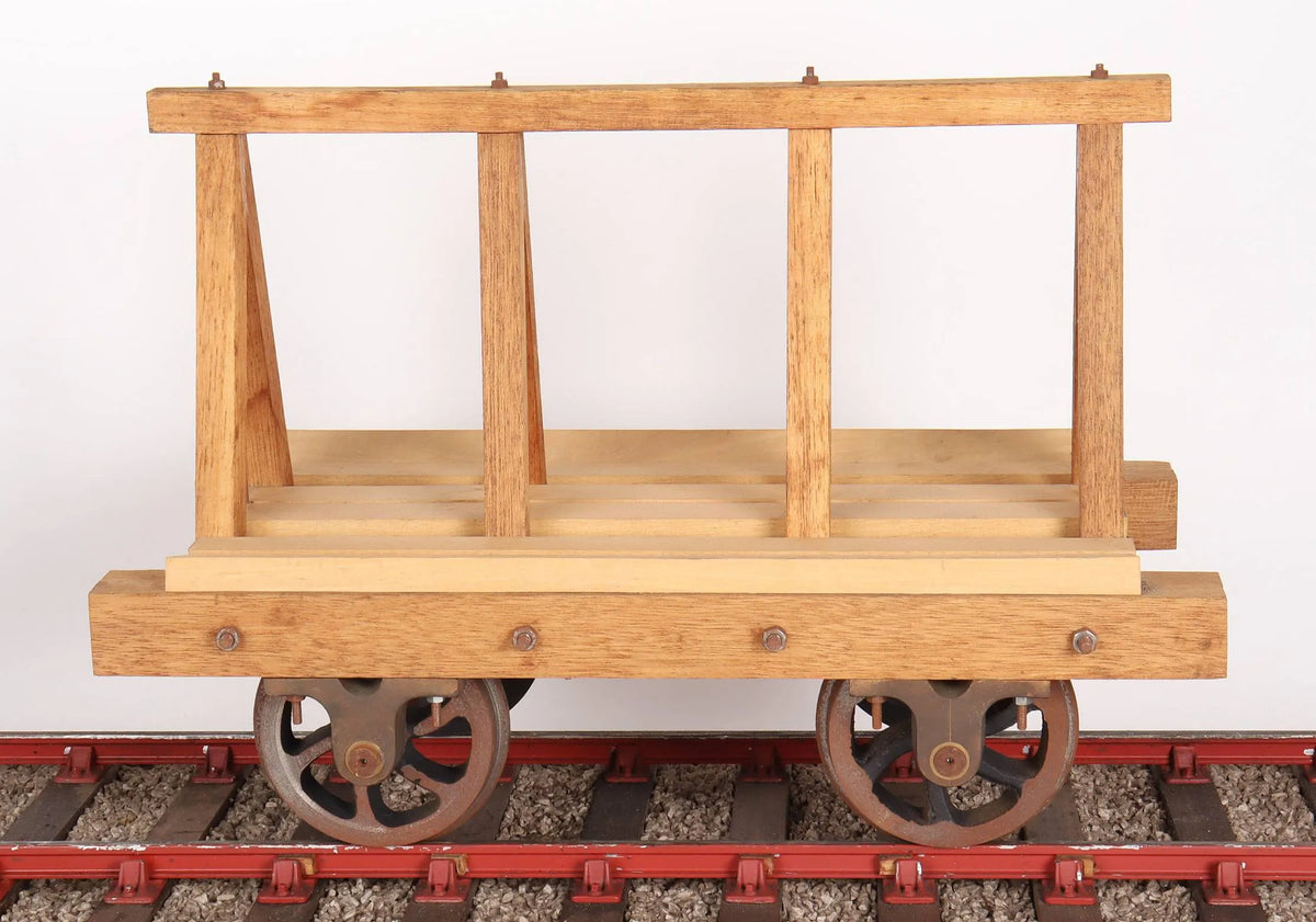 Four 5 inch narrow gauge wagons